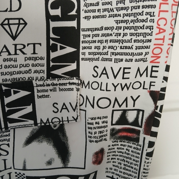 V.I.P. Joggers Canvas Pants Bold Graphic Print Belt Pockets Elastic Waist - Picture 13 of 14